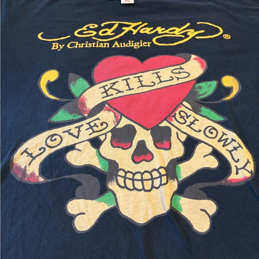 Ed Hardy Love Kills Slowly T-Shirt - Picture 2 of 7